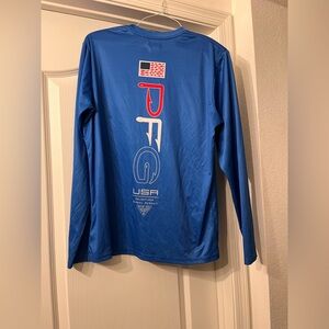 Blue Long Sleeve Graphic Shirt